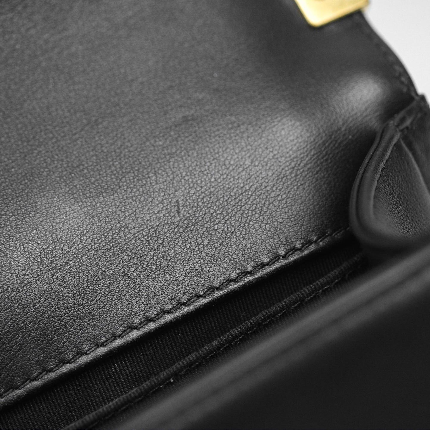 Chanel Small Boy Black Lambskin Aged Gold Hardware