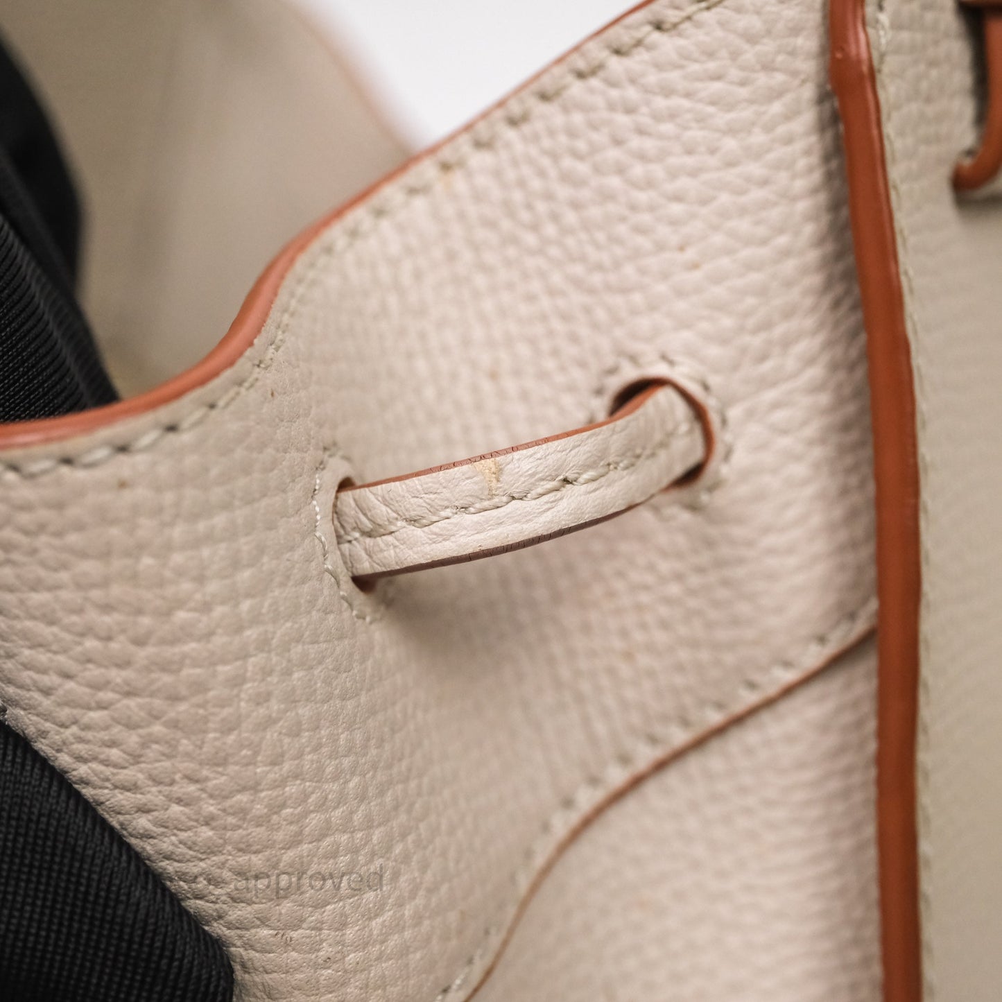 Loewe Mini Hammock Drawstring Light Ghost Calfskin
