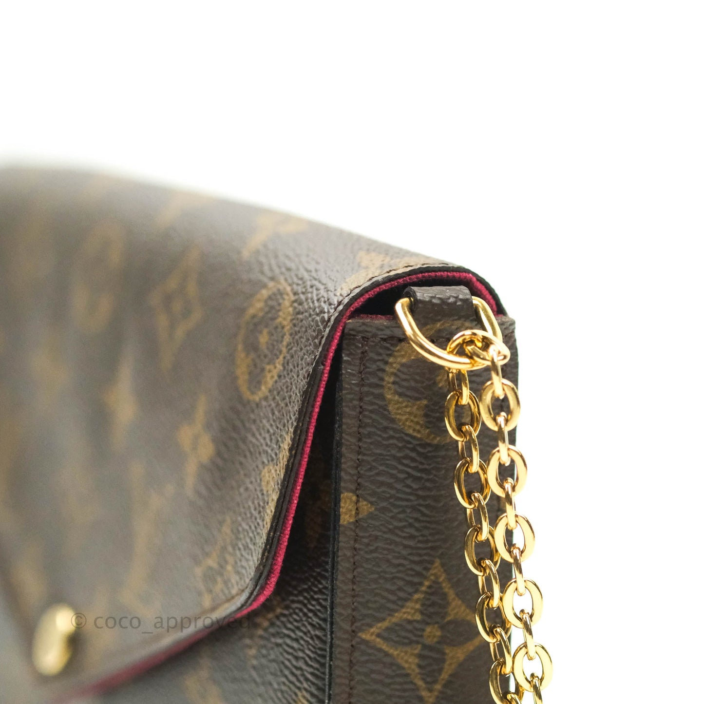 Louis Vuitton Monogram Canvas Pochette Félicie Bag Fuchsia Pink