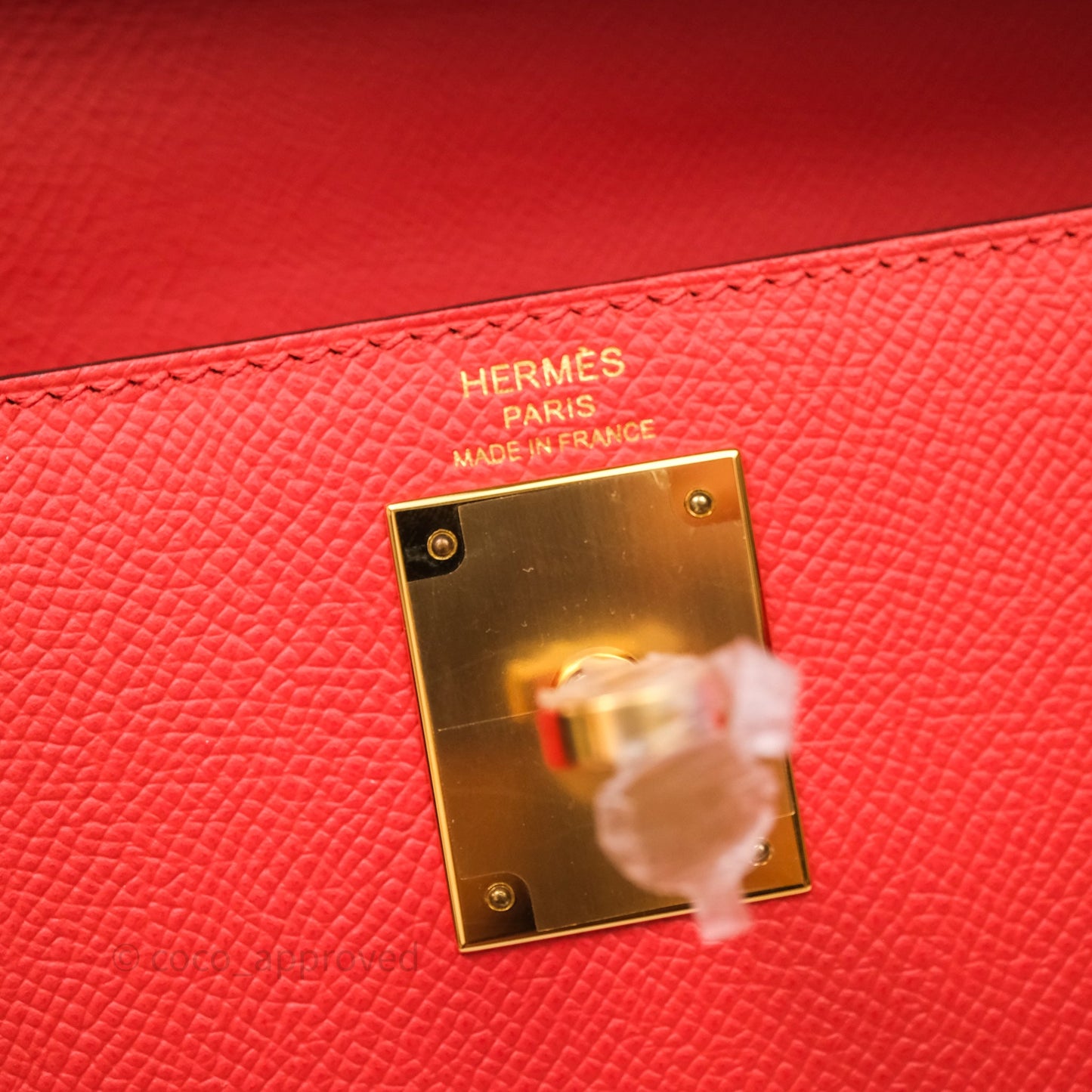Hermès Kelly 28 Sellier Capucine 9T Epsom Gold Hardware