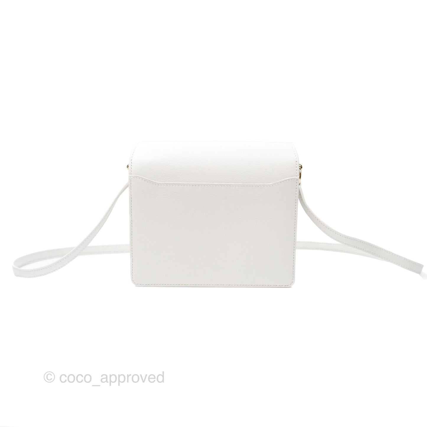 Hermès Roulis Mini 18 New White Evercolor Permabrass Hardware