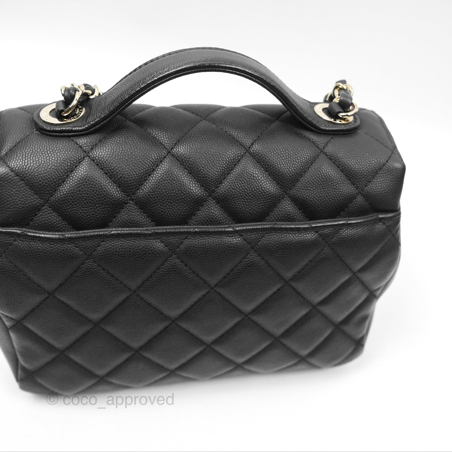 Chanel Quilted Medium Business Affinity Flap Matte Black Caviar Gold Hardware