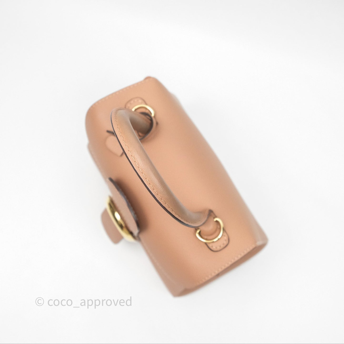 Delvaux Mini Brillant Bag Vison Grained Calfskin Gold Hardware with Twilly