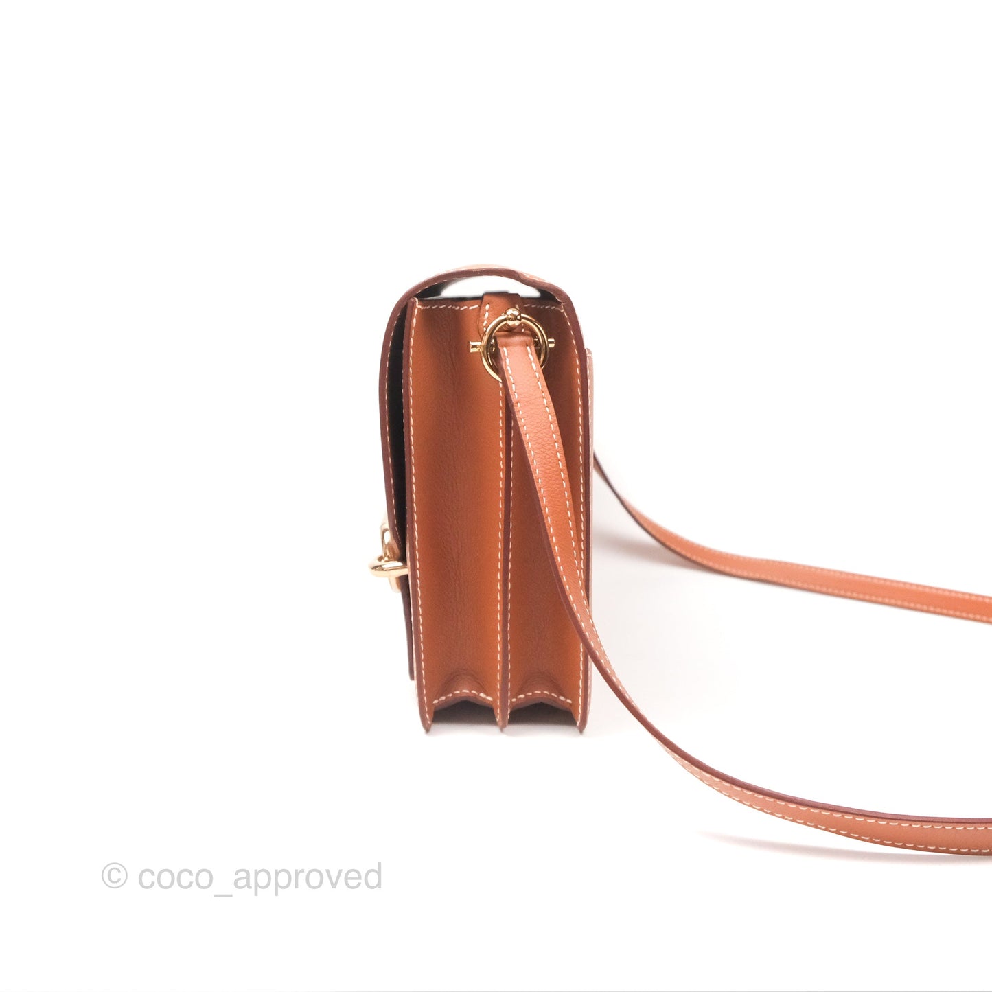 Hermès Roulis 23 Gold Evercolor Gold Hardware