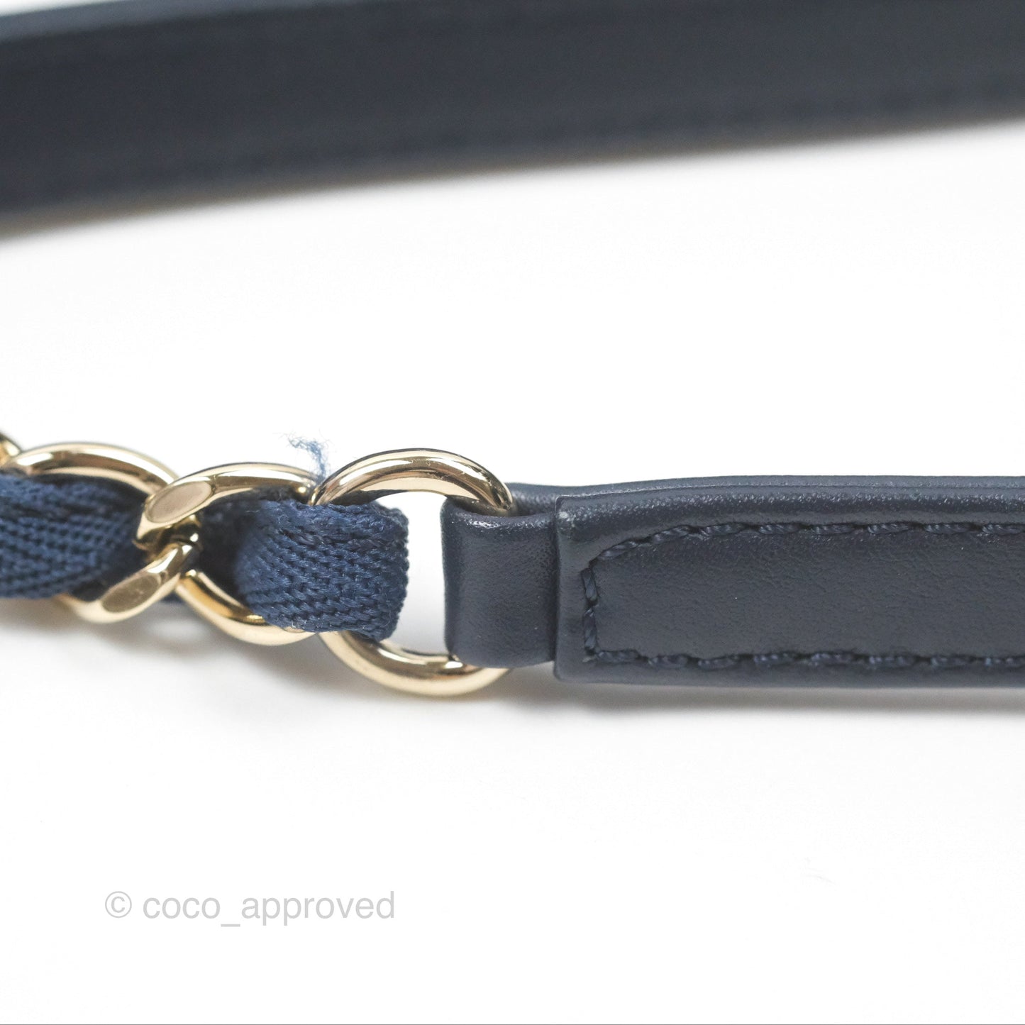 Chanel Medium Deauville Navy Canvas Gold Hardware