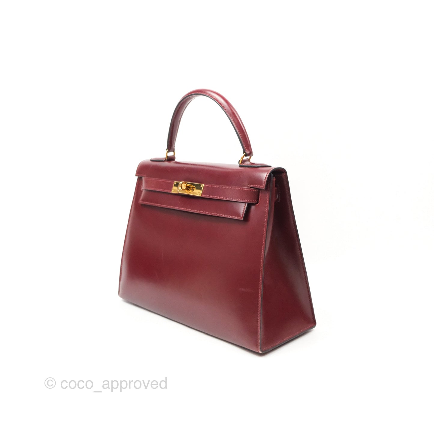 Hermès Kelly Sellier 28 Box Rouge Gold Hardware