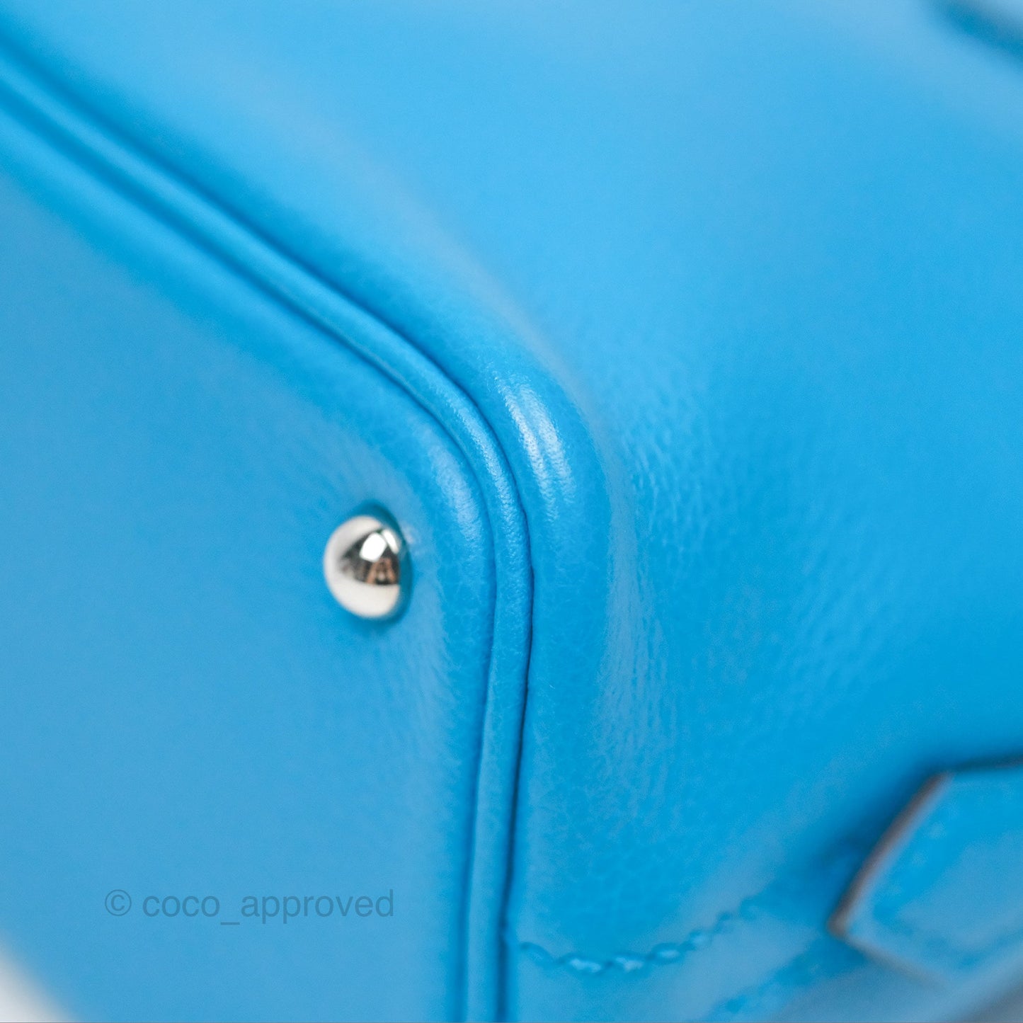 Hermès Bolide Mini 1923 Bleu Frida Evercolor Palladium Hardware