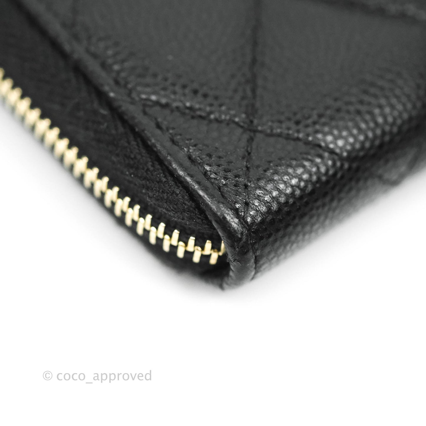 Chanel Classic Quilted Key holder Black Caviar Gold Hardware