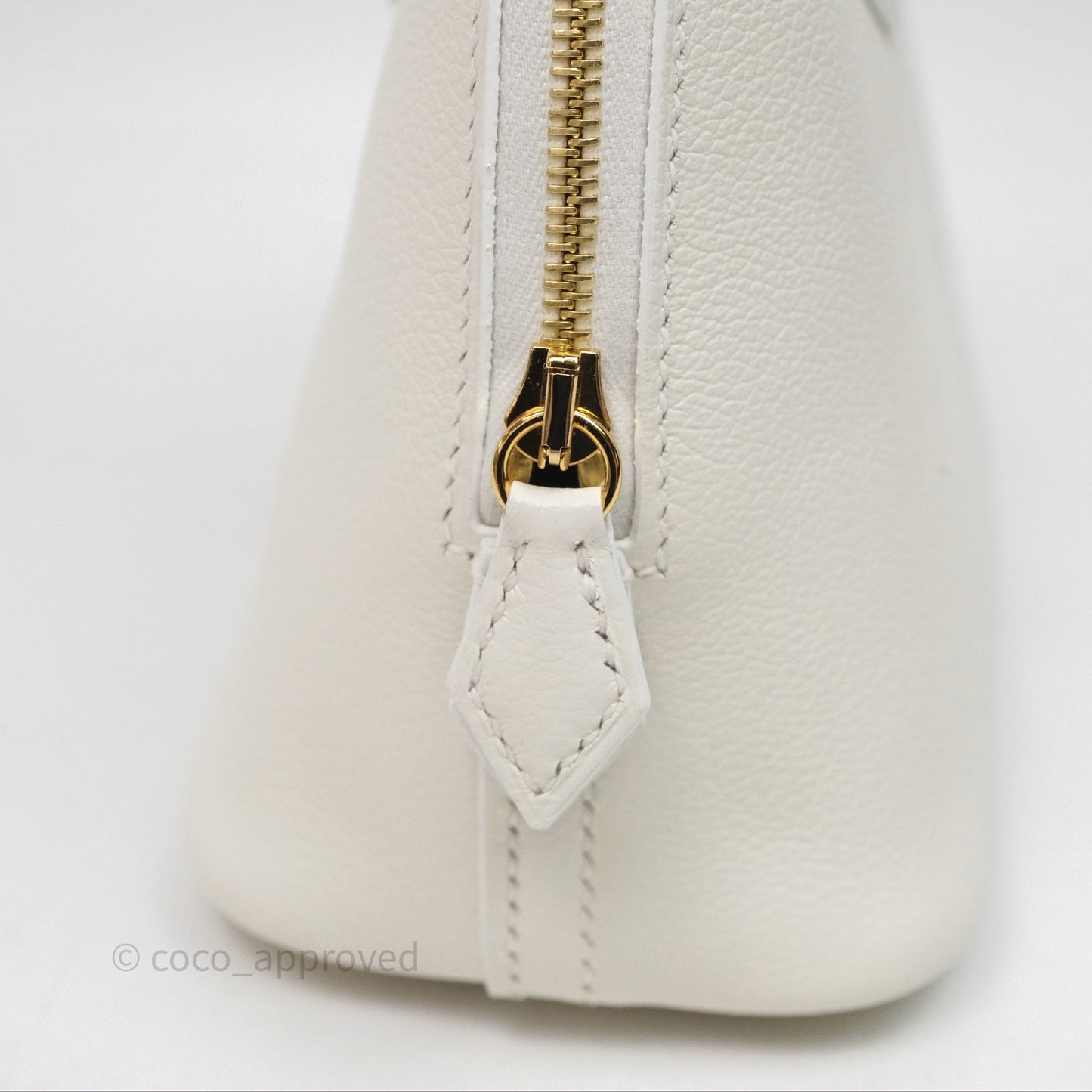 Hermès Bolide Mini 1923 Blanc 01 Evercolor Gold Hardware