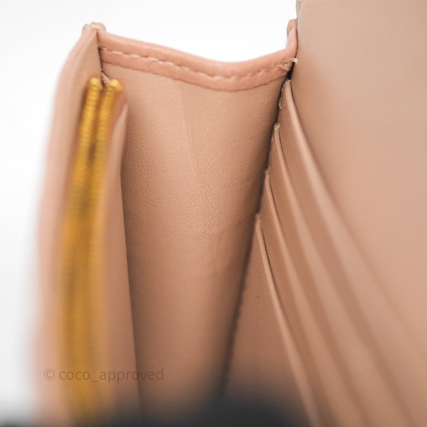 Christian Dior Caro Pouch with Chain In Supple Pink Cannage Calfskin