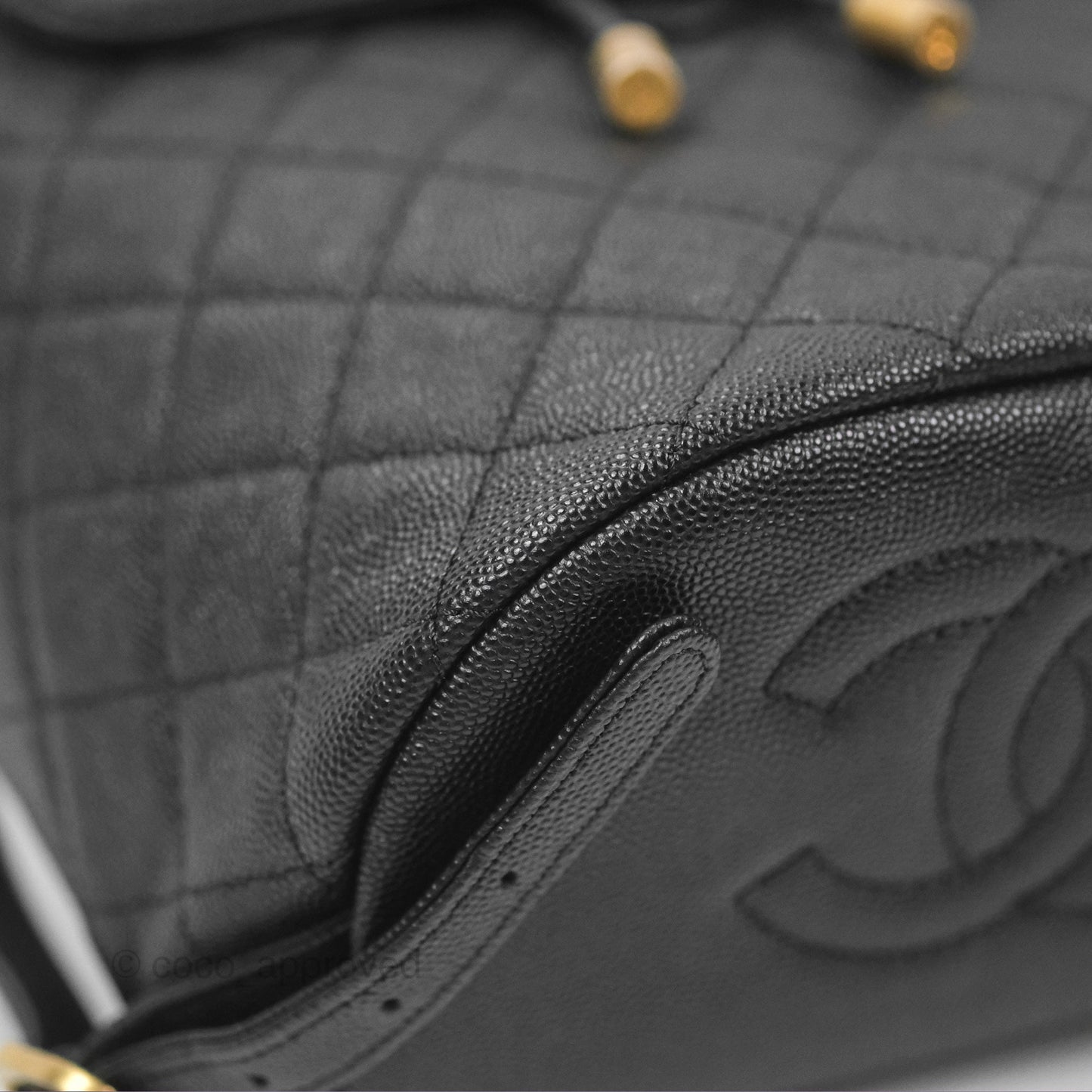 Chanel Small Quilted Filigree Backpack Black Caviar