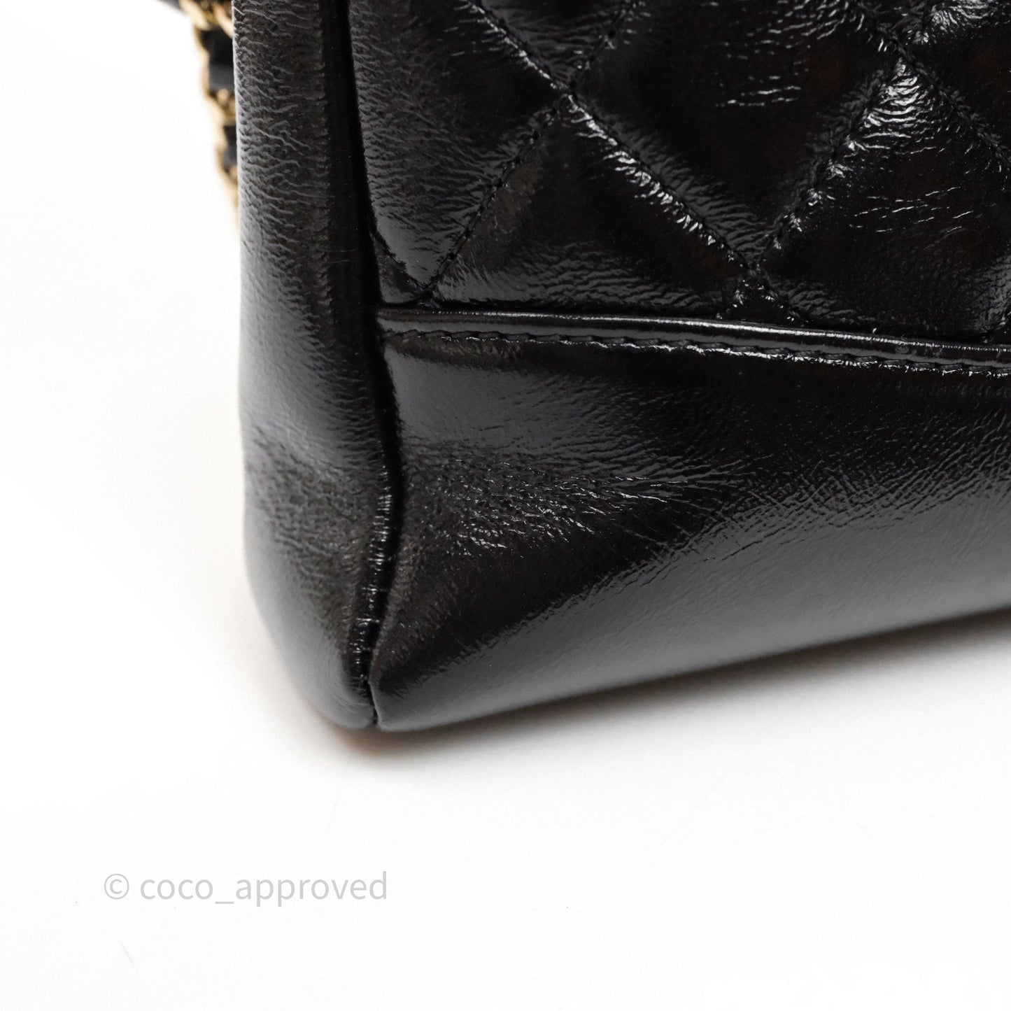 Chanel 31 Small Shopping Bag Shiny Lambskin Black Gold Hardware