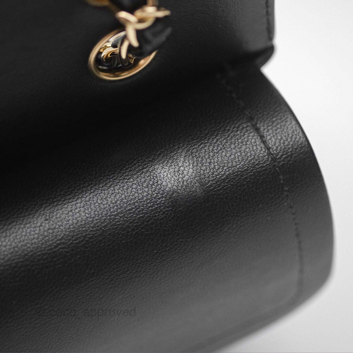 Chanel Small Classic Flap Chevron Black Lambskin Gold Hardware