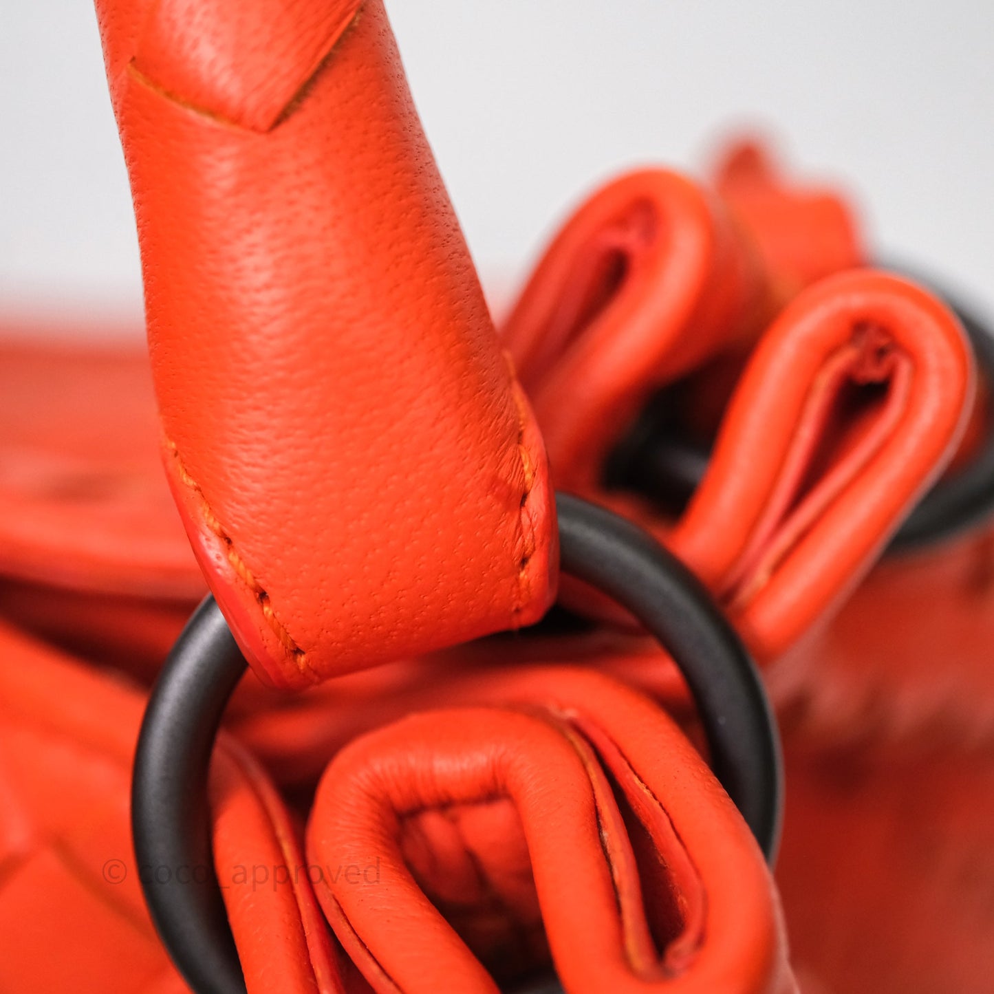Bottega Veneta Nappa Intrecciato Parachute Tote Bag Orange