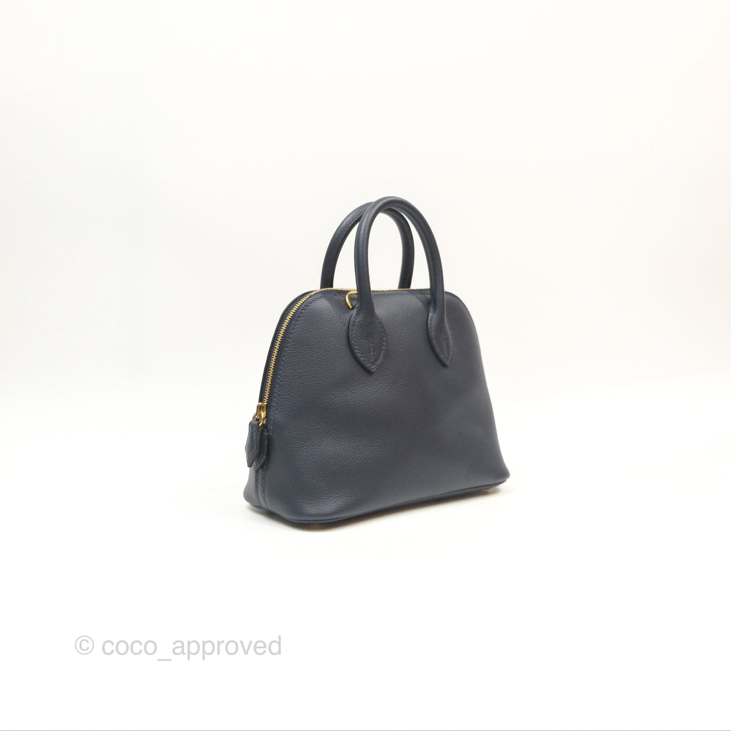 Hermès Bolide Mini 1923 Bleu Nuit 2Z Evercolor Gold Hardware