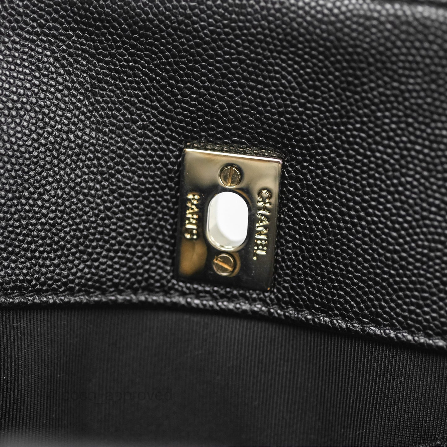Chanel Large Shopping Tote Quilted Black Caviar Gold Hardware