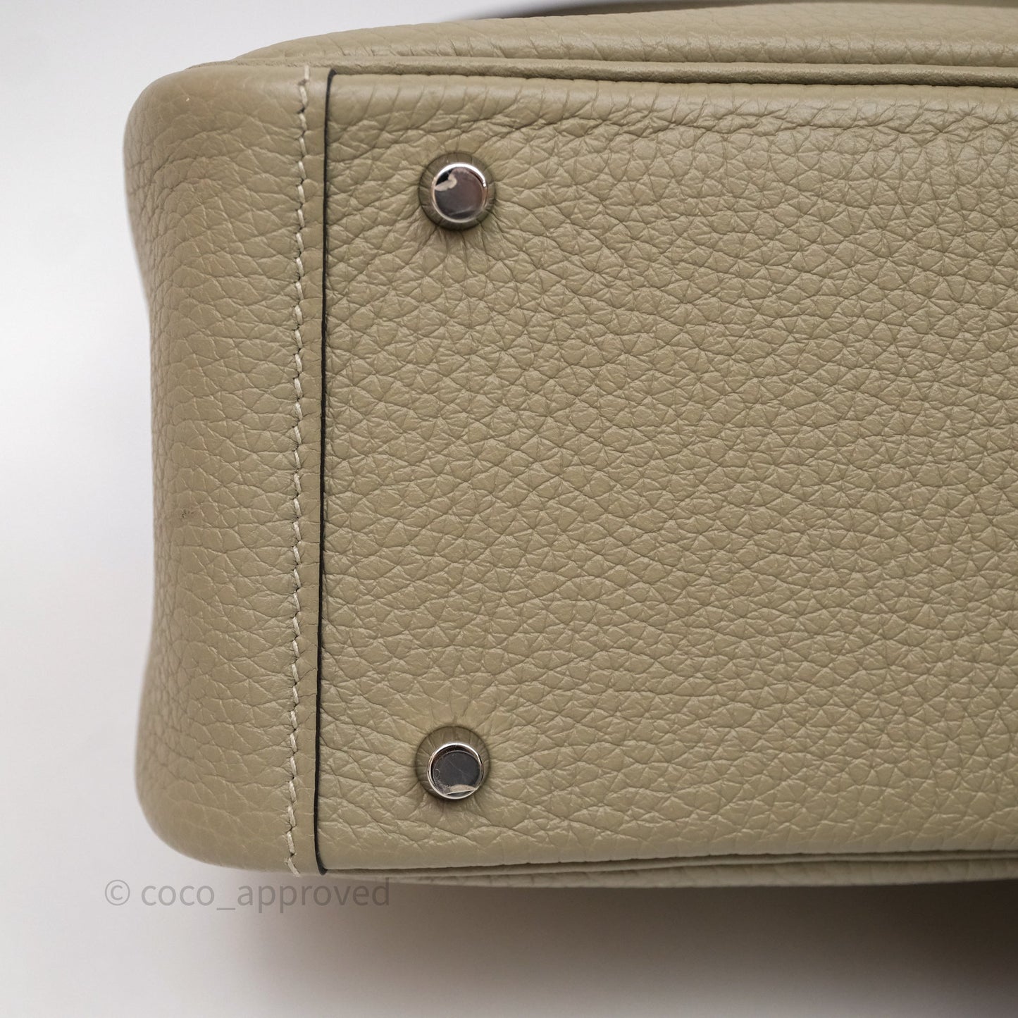 Hermès Mini Lindy 20 Sauge Q1 Clemence Palladium Hardware