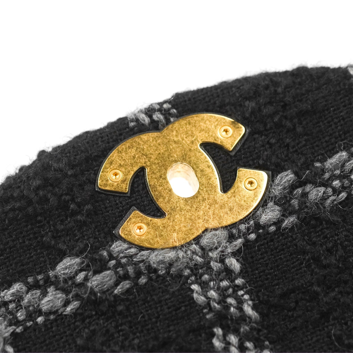 Chanel Duma Backpack Black Tweed Gold Hardware 22K