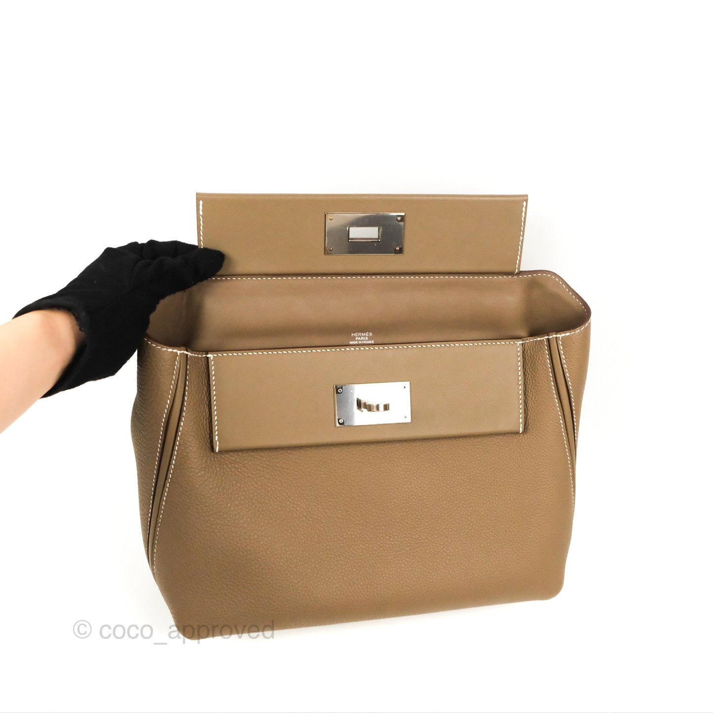 Hermès 24/24 29 Etoupe Togo Palladium Hardware