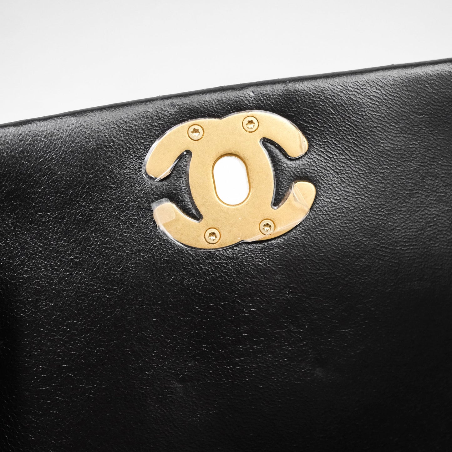 Chanel Backpack Black Calfskin Aged Gold Hardware
