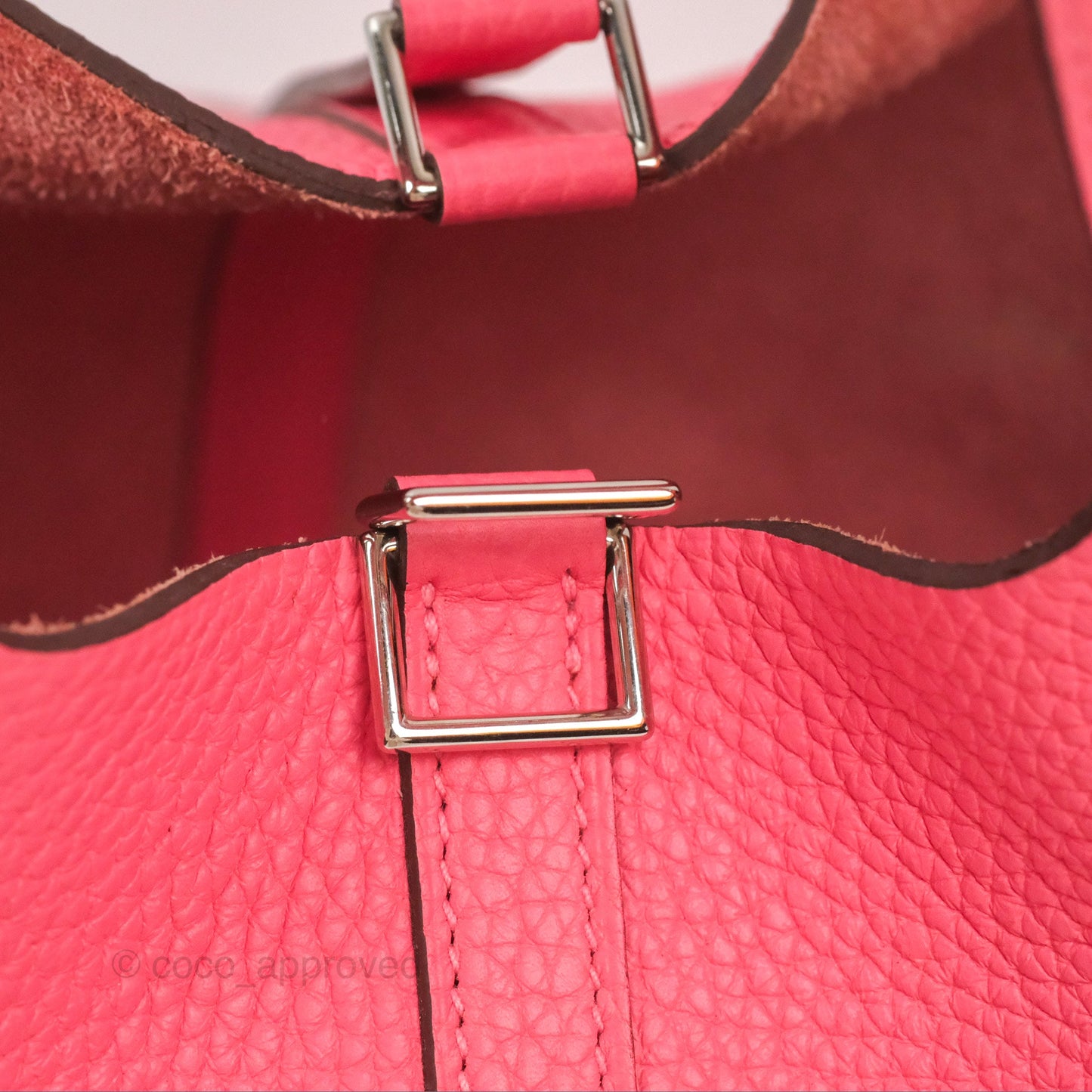 Hermès Picotin Lock 18 Rose Azalee Clemence Palladium Hardware