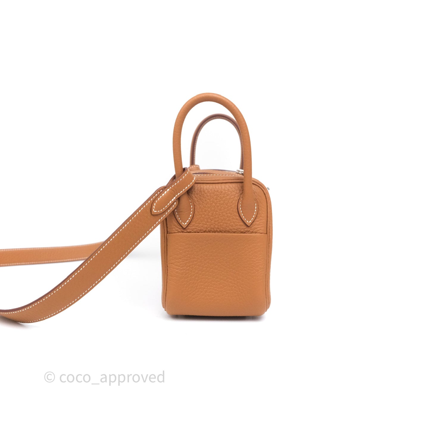 Hermès Mini Lindy II 20 Gold 37 Clemence Gold Hardware