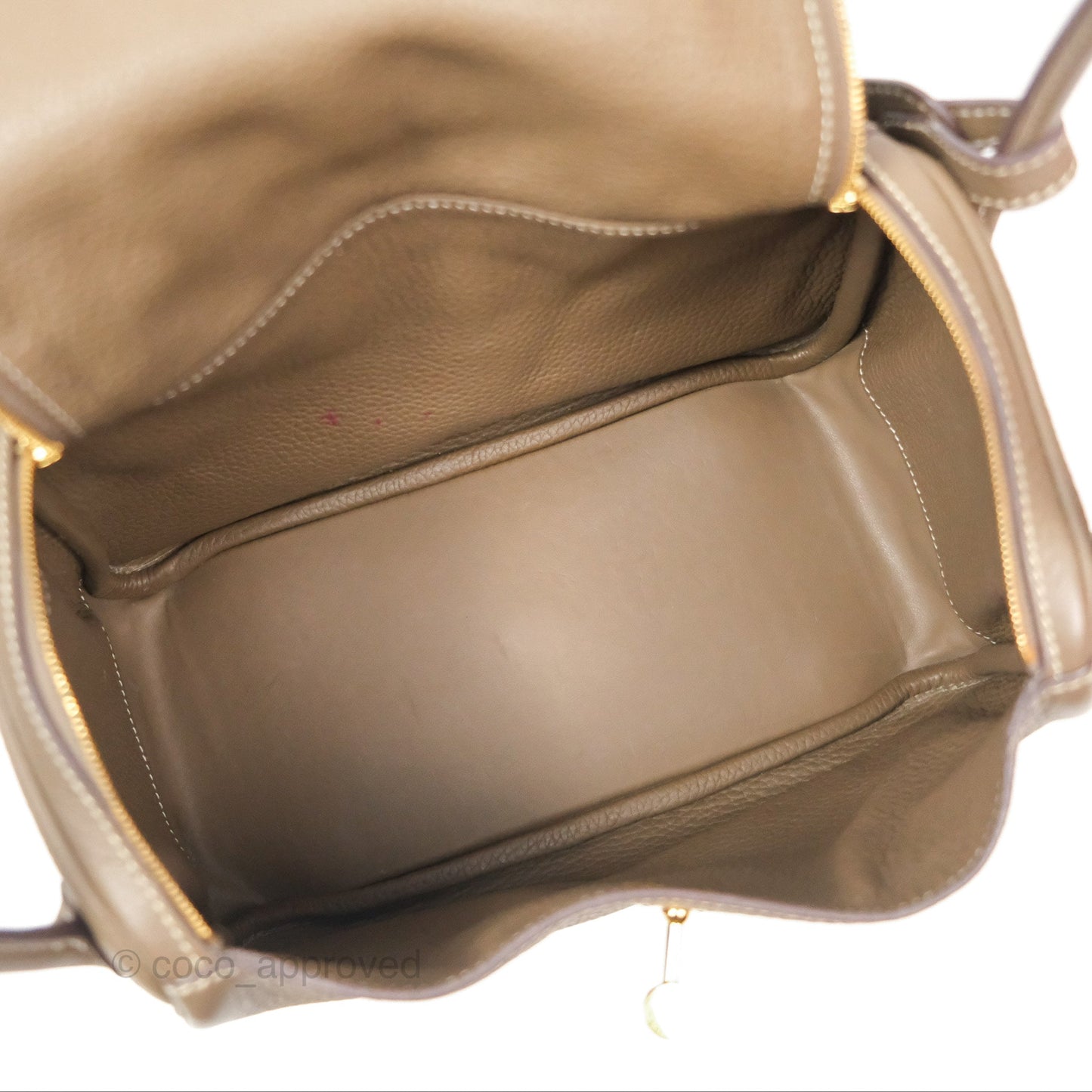 Hermès Lindy 26 Etoupe 18 Taurillion Clemence Gold Hardware