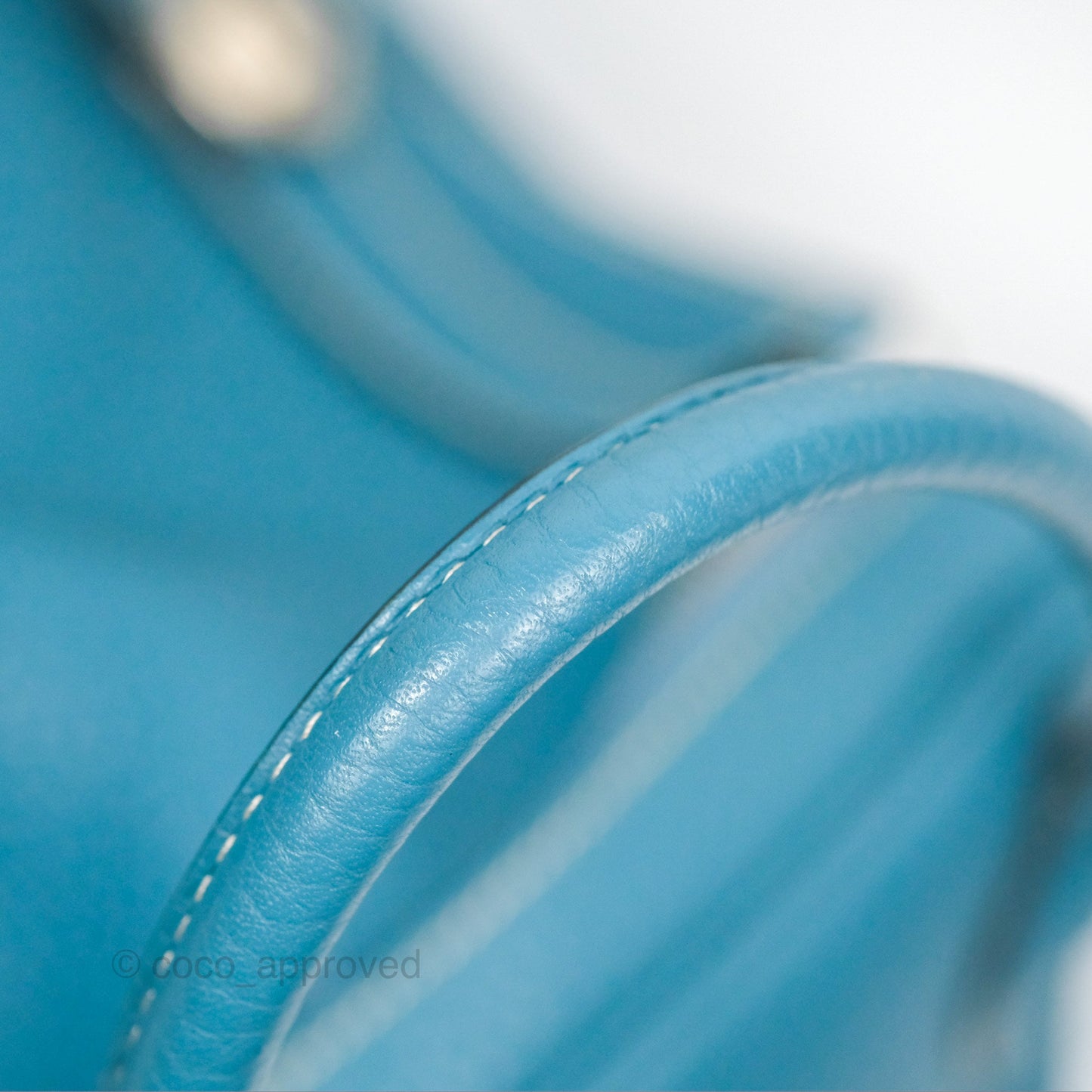 Hermès Lindy 34 Blue Jean Clemence Palladium Hardware