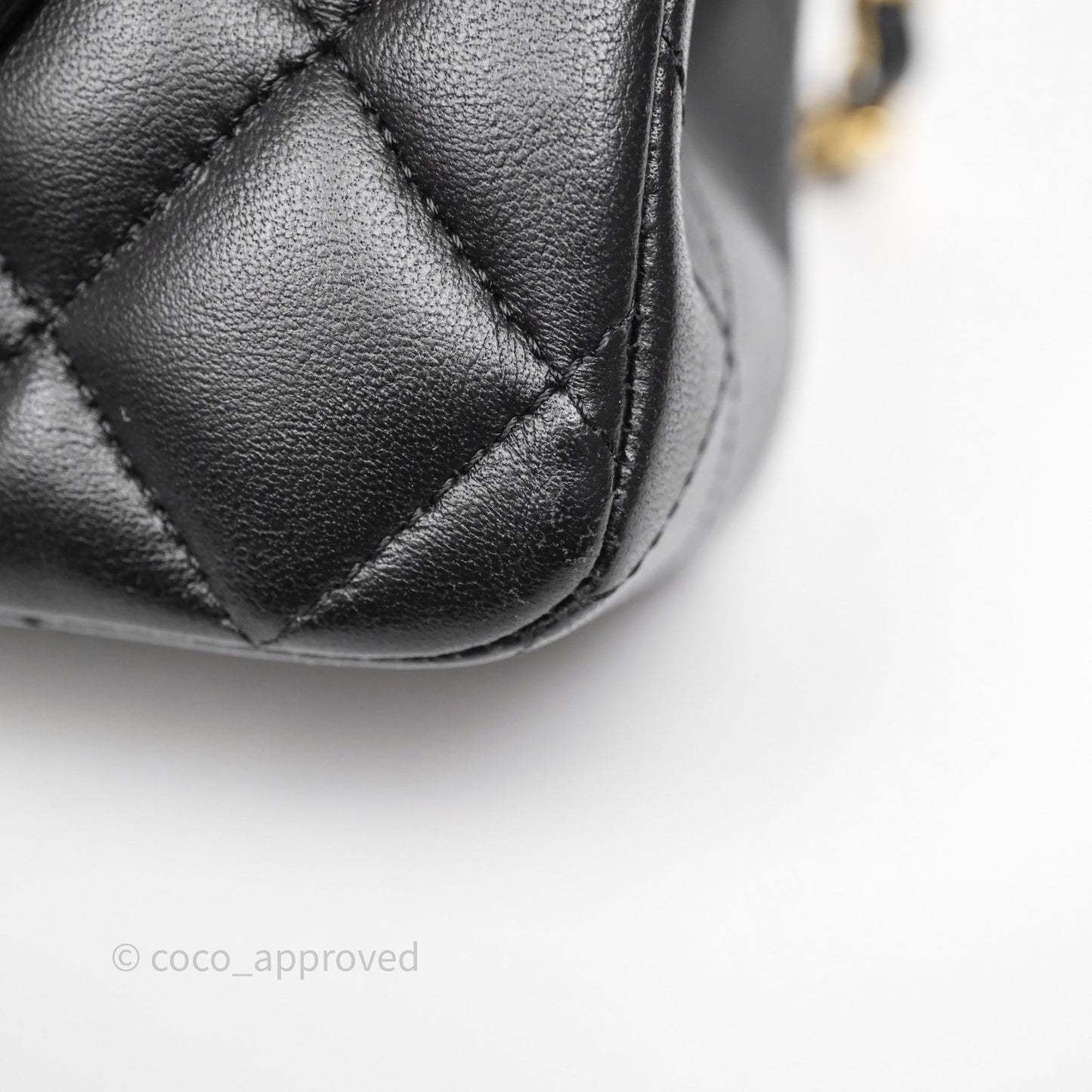Chanel Small Classic Flap Quilted Black Lambskin Gold Hardware
