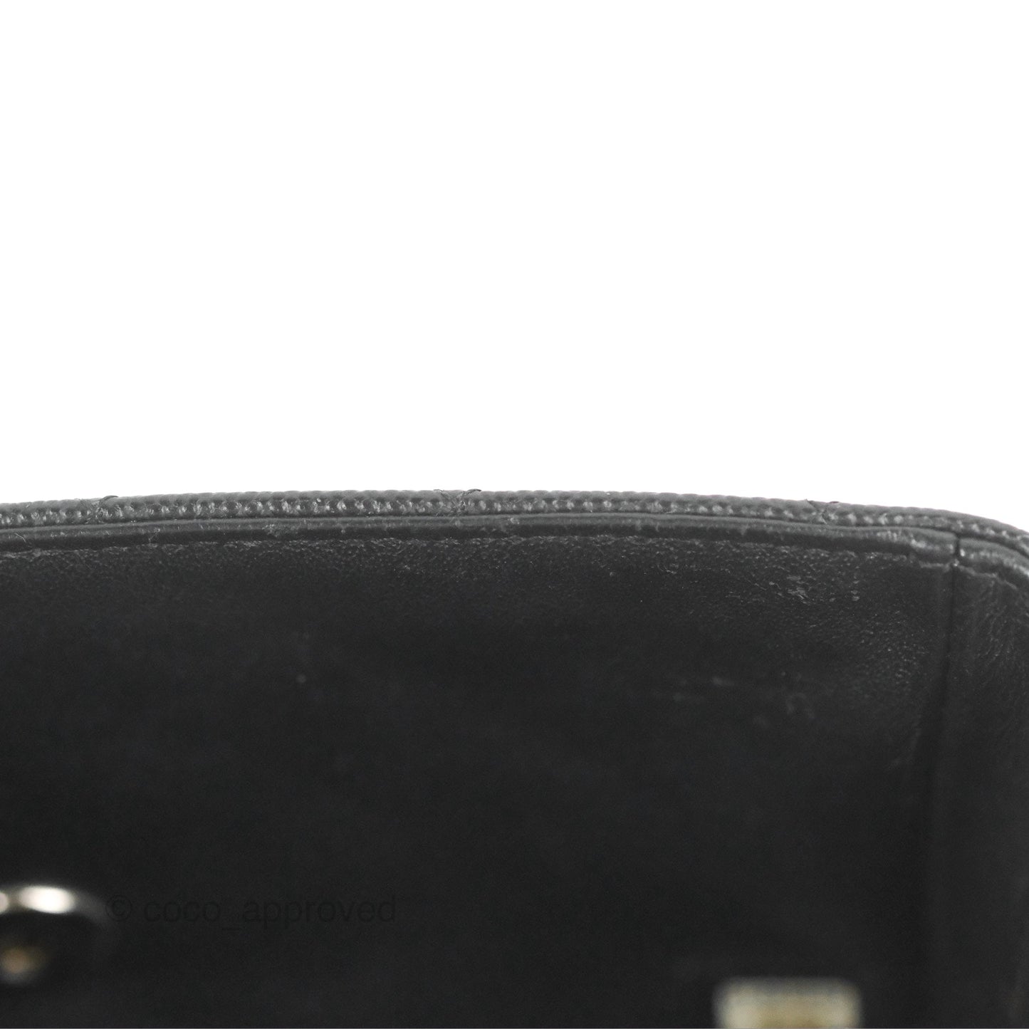 Chanel Quilted Mini Rectangular Flap Black Caviar Silver Hardware
