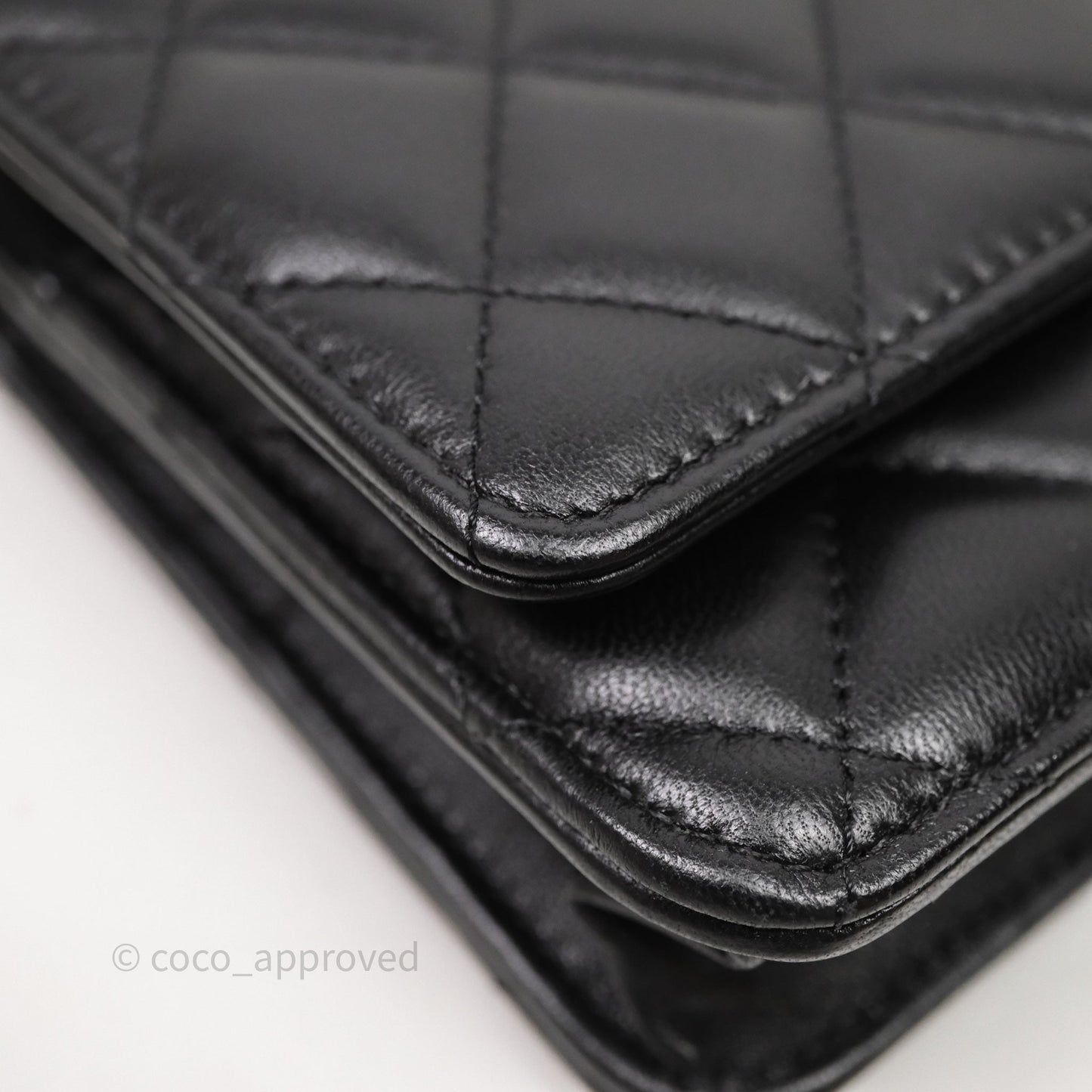 Chanel Quilted WOC Black Lambskin Gold Hardware