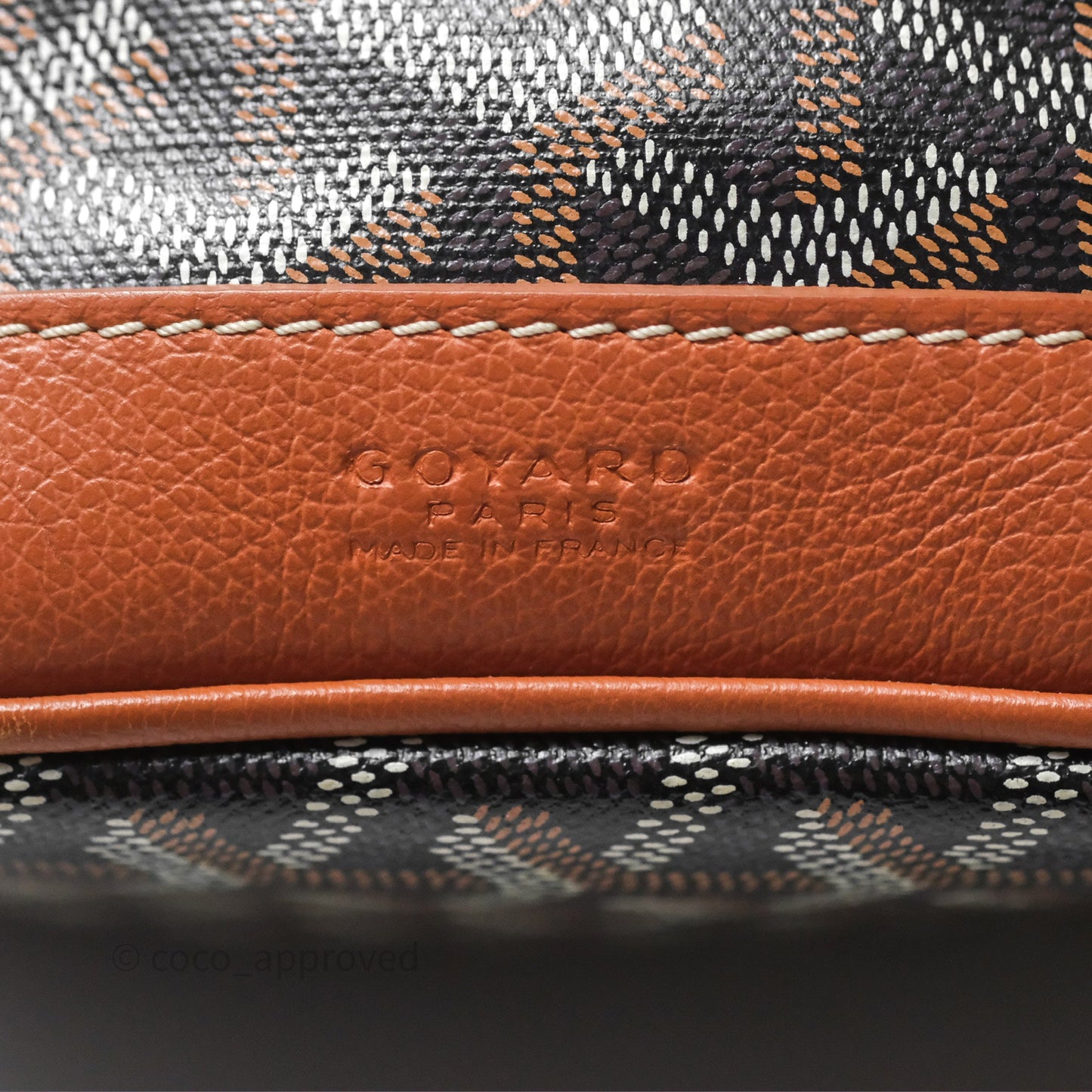 Goyard Petit Flot Bucket Bag Black & Tan Goyardine
