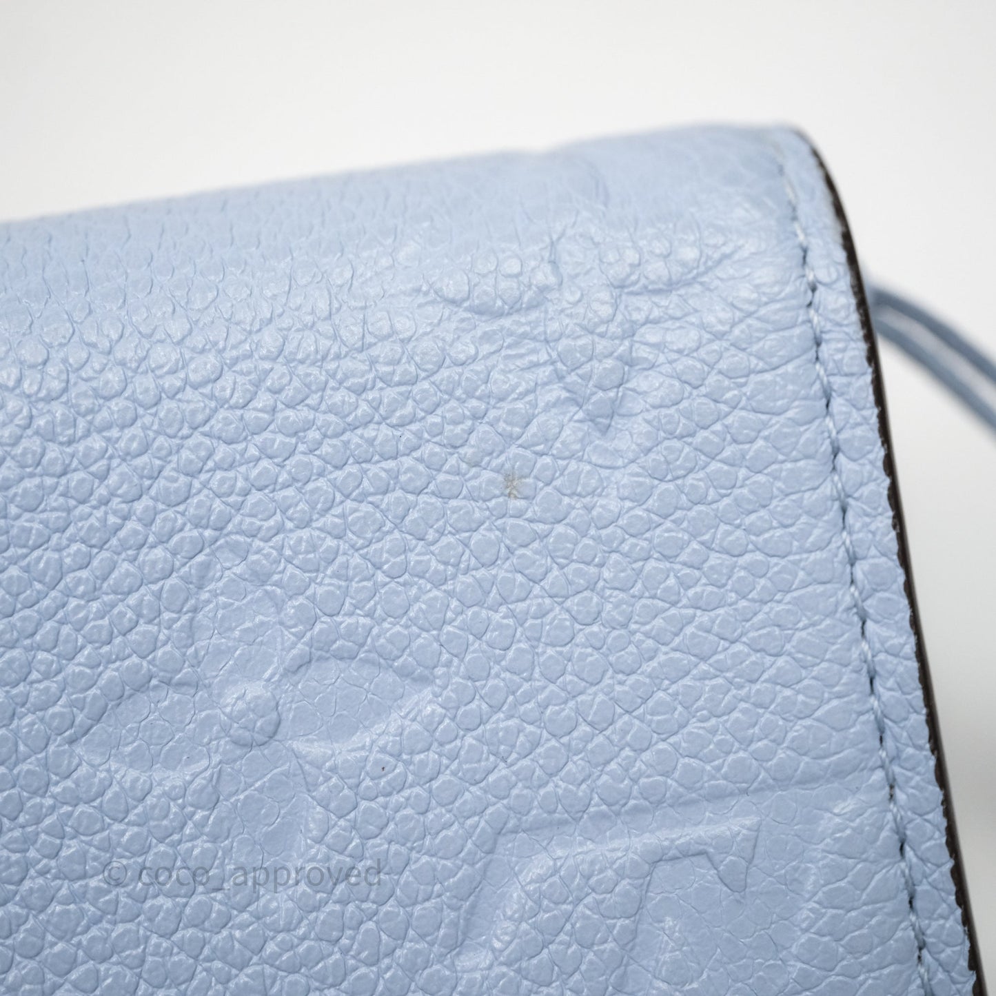Louis Vuitton Rosali Coin Purse Empreinte Bleu Nuage Gold Hardware
