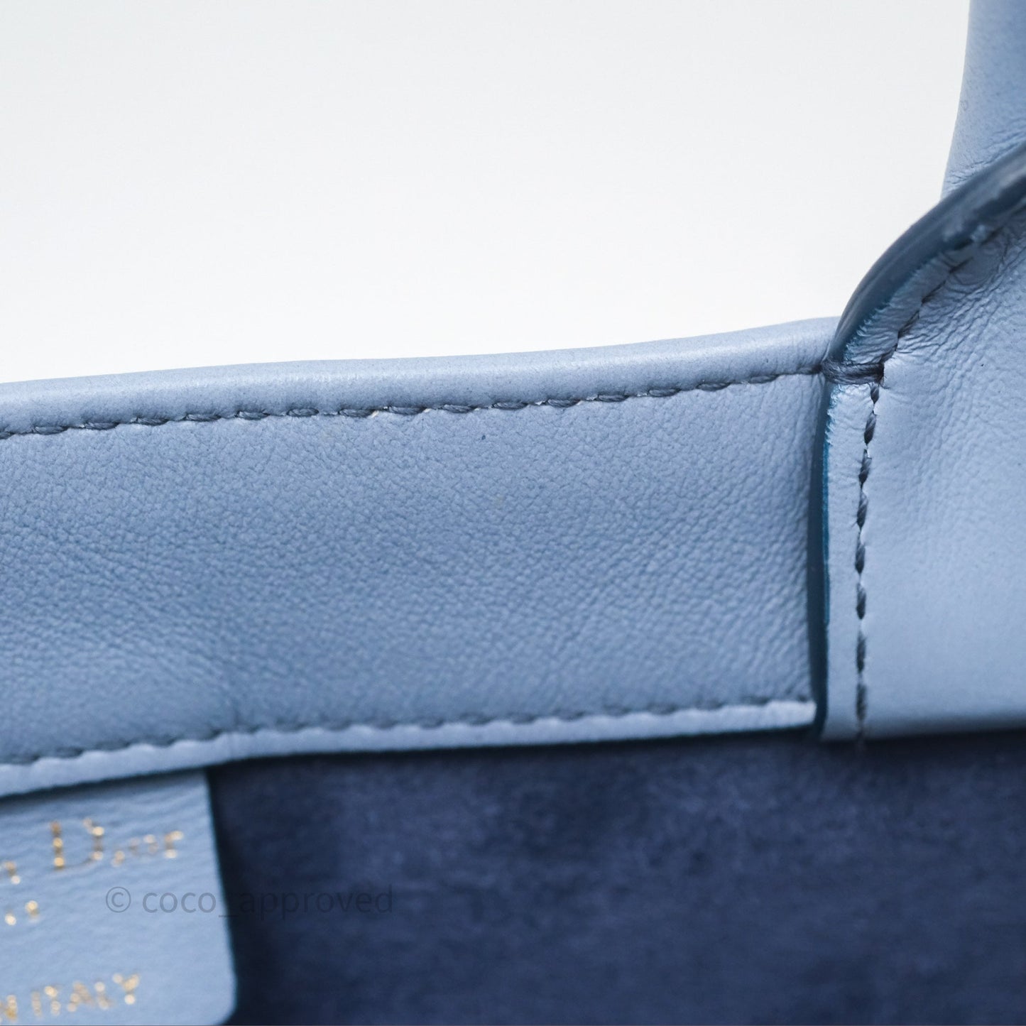 Christian Dior Medium Book Tote Blue Calfskin