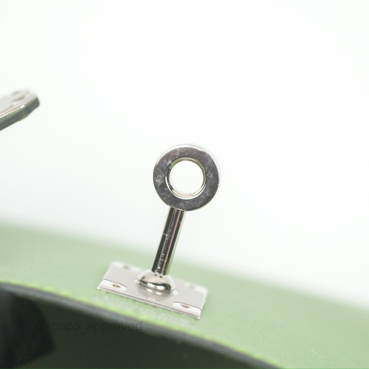 Hermès Mini Kelly II Vert Criquet Epsom Palladium Hardware
