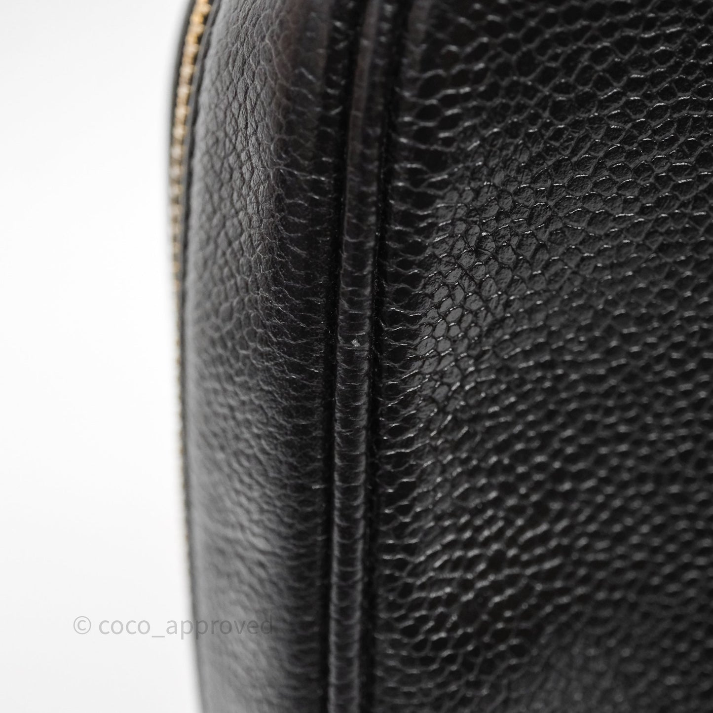 Chanel Vintage Timeless Vanity Case Caviar 24K Gold Hardware