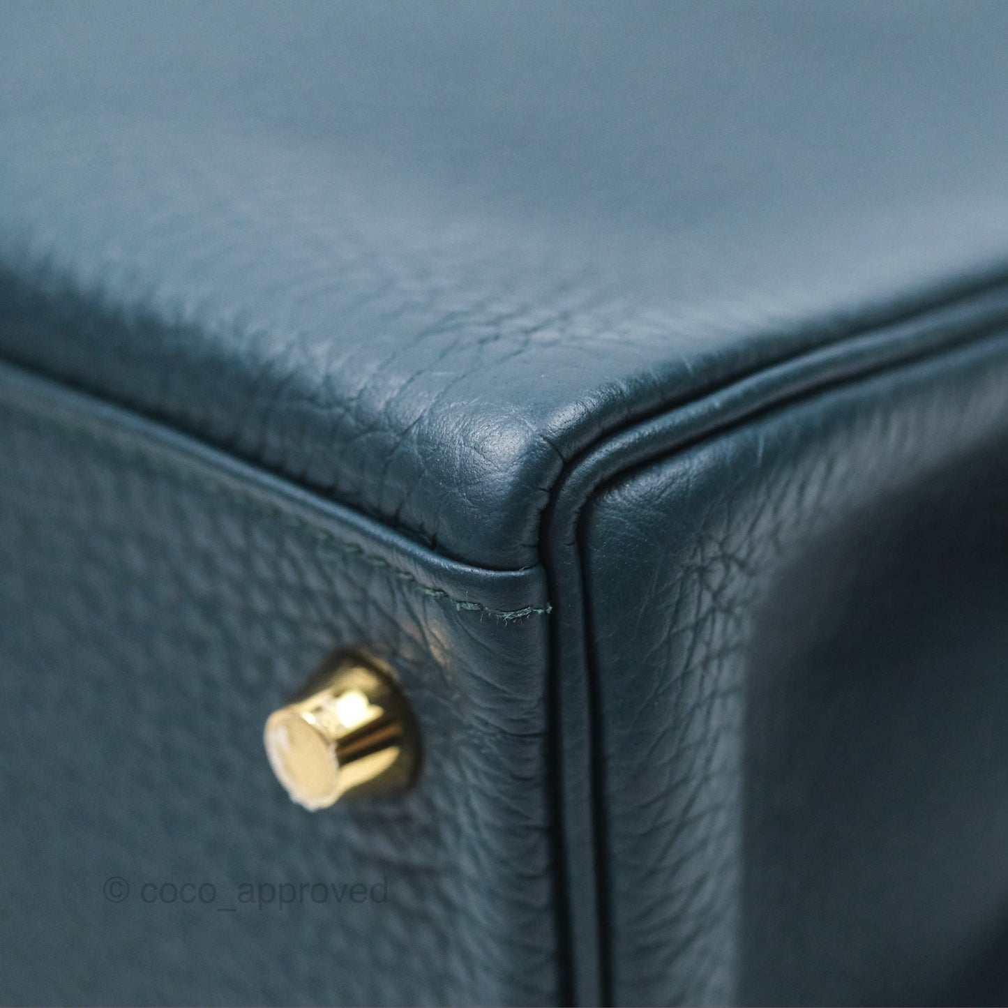Hermès Kelly 28 Retourne Dark Green Clemence Gold Hardware
