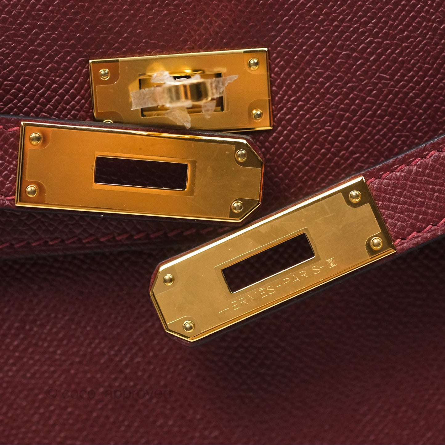 Hermès Kelly 28 Sellier Rouge Epsom Gold Hardware