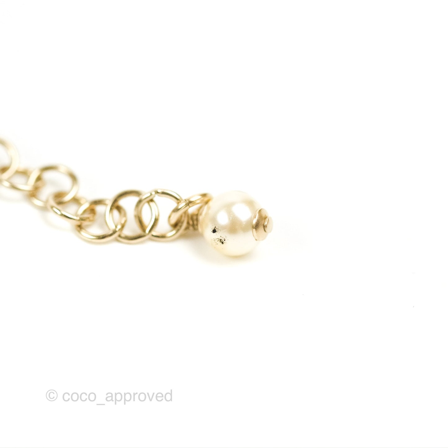 Chanel CC Crystal Blue Necklace Gold Tone 17A