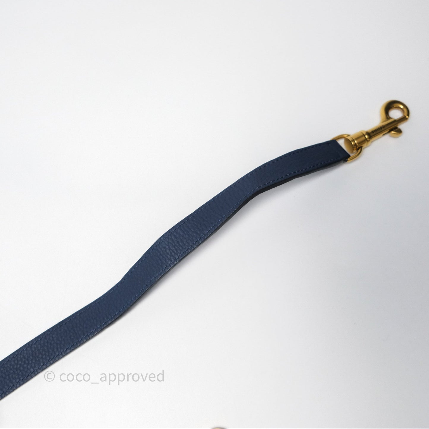 Celine Nano Luggage Handbag Navy Grained Calfskin Gold Hardware