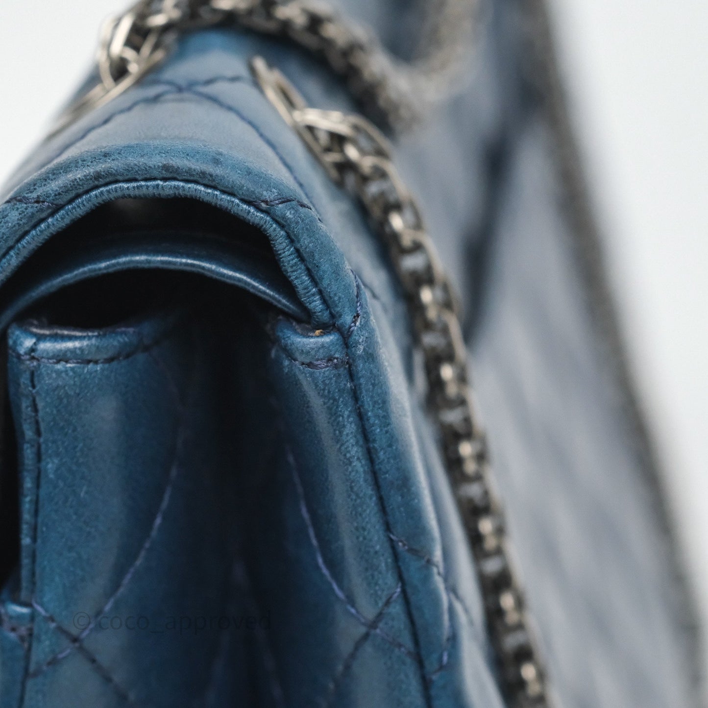 Chanel Reissue 227 Quilted Navy Lambskin Ruthenium Hardware