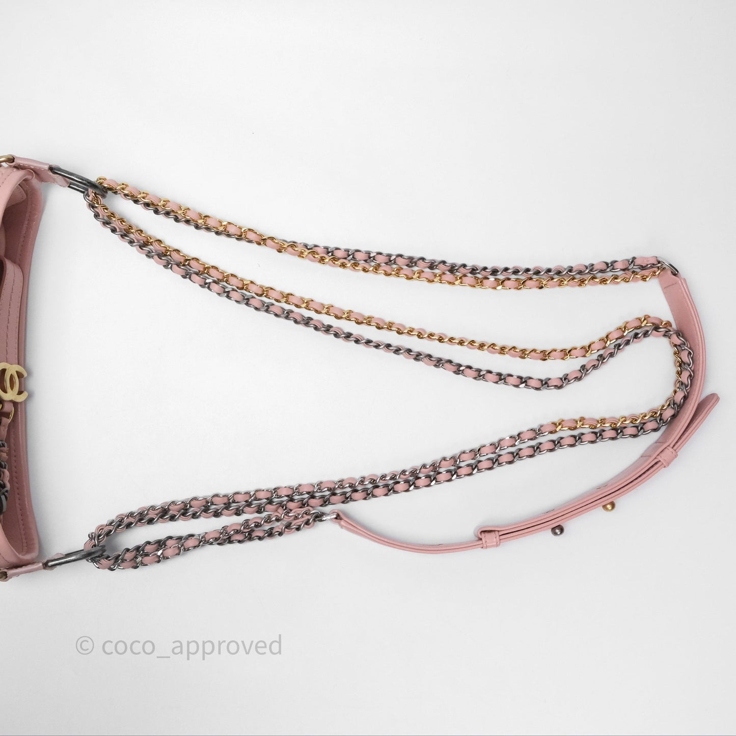 Chanel Small Gabrielle Hobo Quilted Pink Aged Calfskin