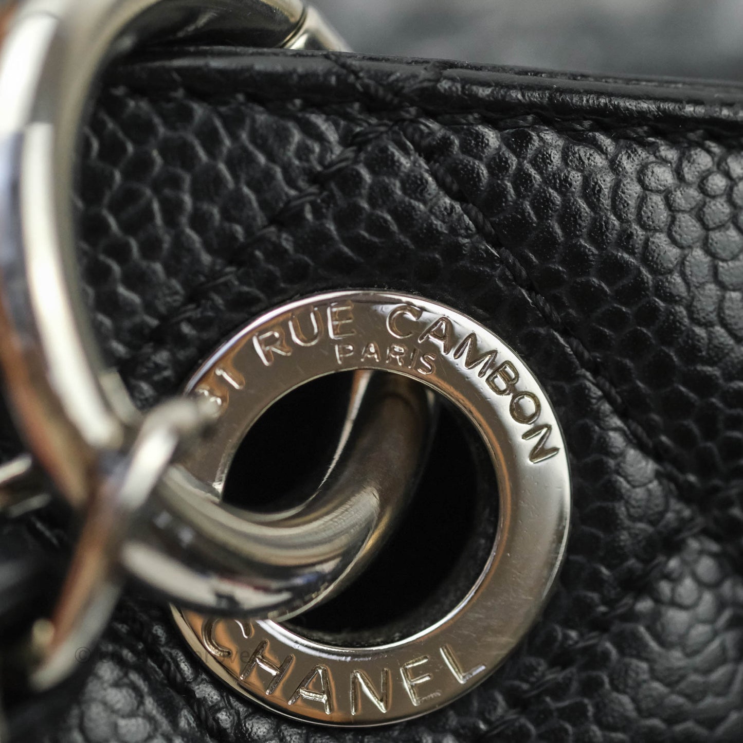 Chanel GST XL Black Caviar Silver Hardware