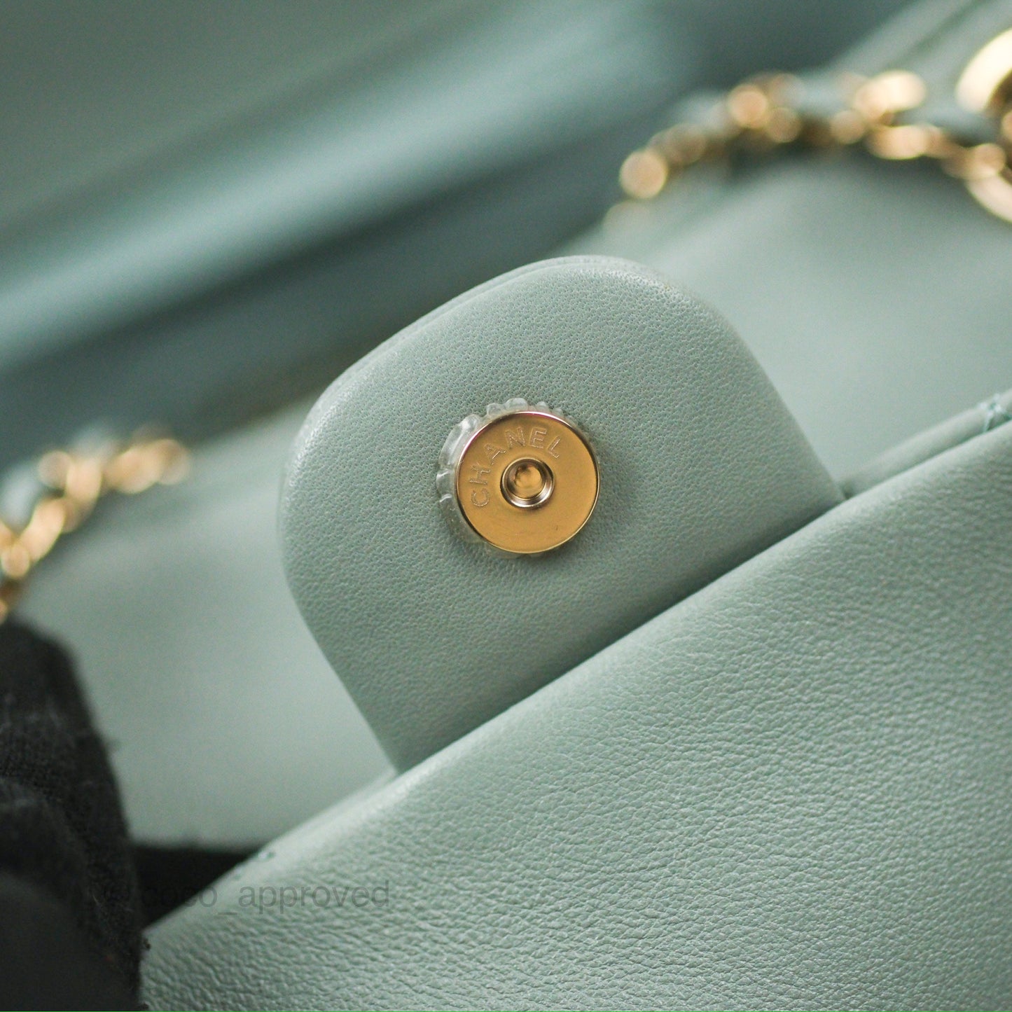 Chanel Quilted Large Duma Drawstring Backpack Tiffany Green Lambskin 23C