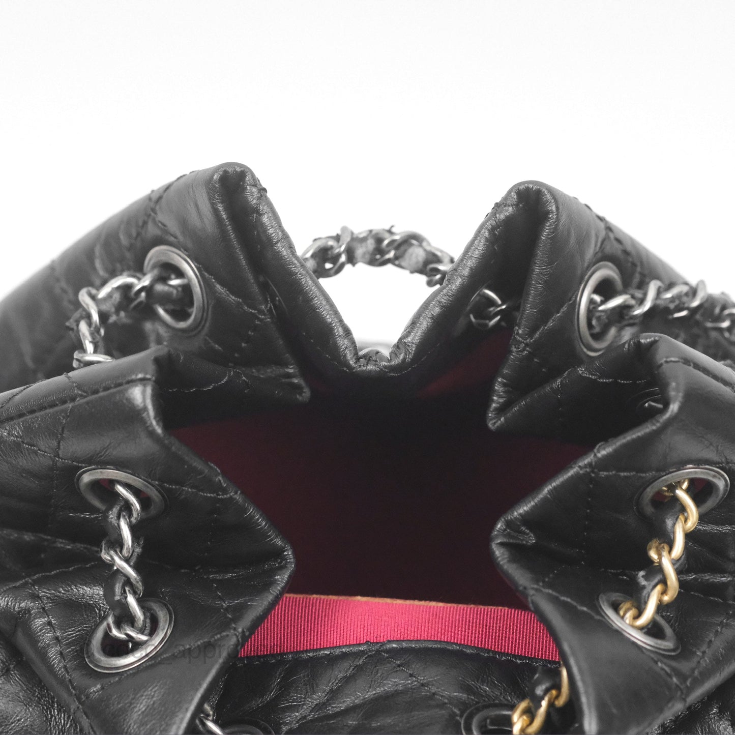 Chanel Small Gabrielle Backpack Black Aged Calfskin