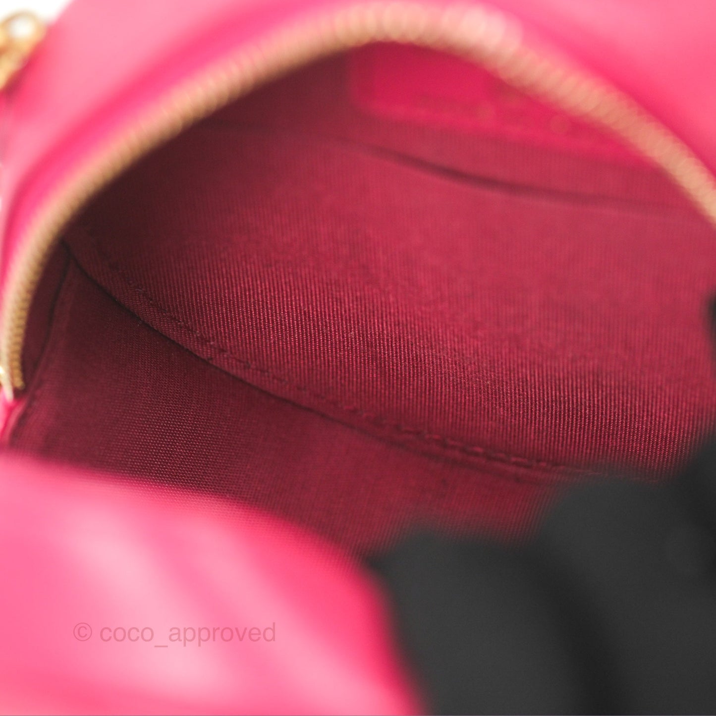 Chanel 19 Round Clutch With Chain Dark Pink Mixed Hardware