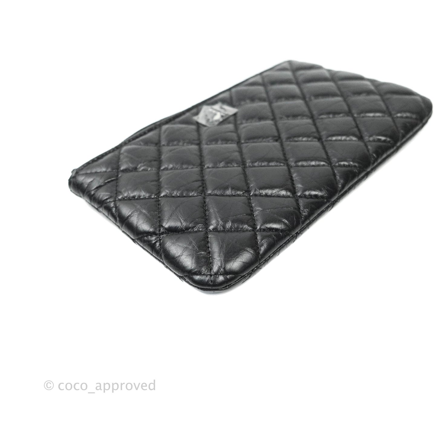 Chanel Quilted Small Reissue O Case Black Aged Calfskin So Black