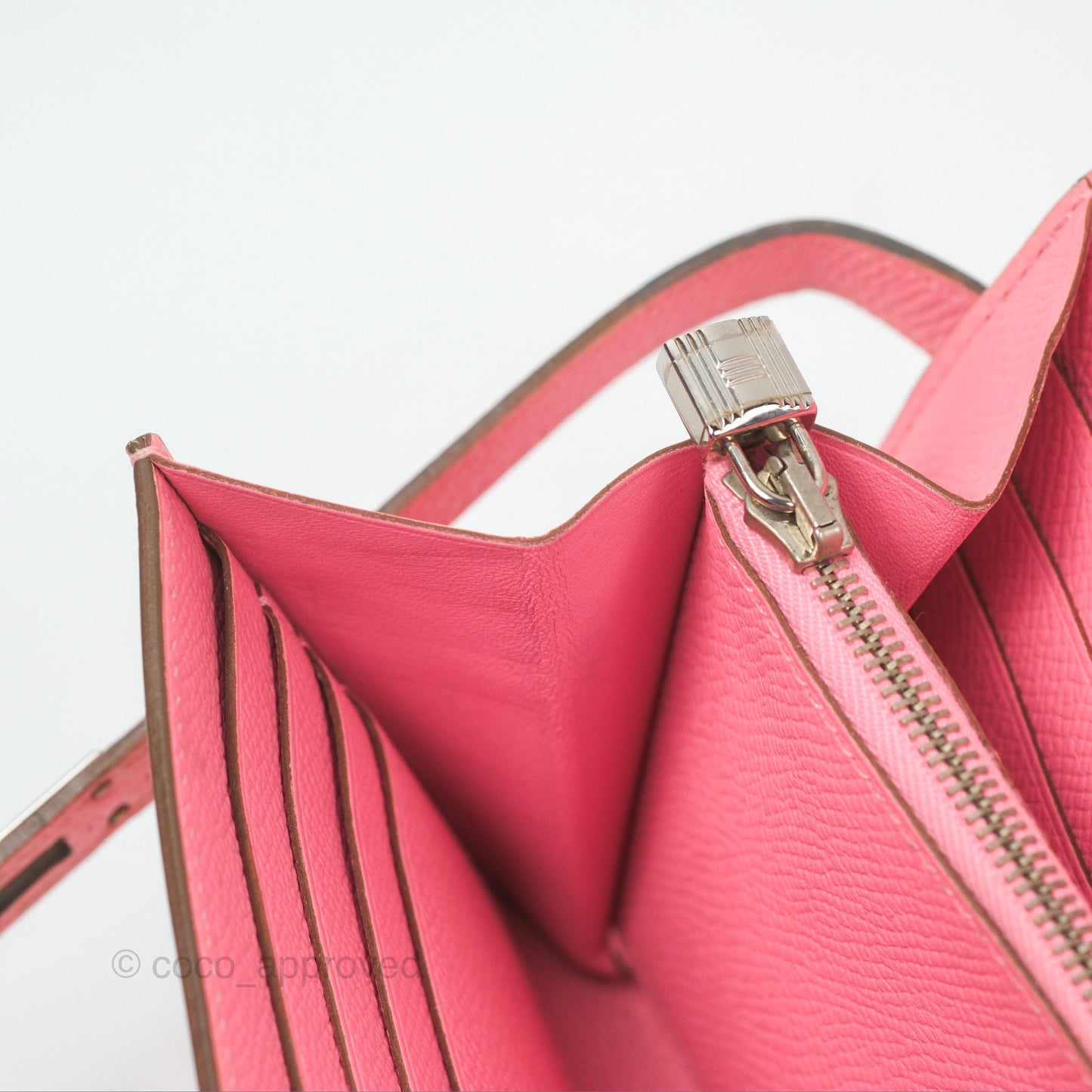 Hermès Kelly Wallet Rose Confetti Epsom Palladium Hardware