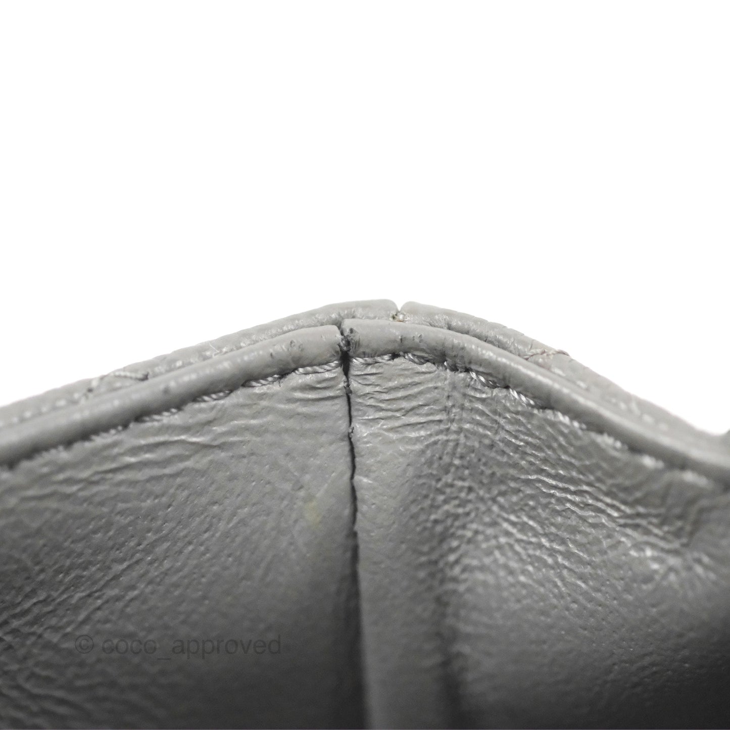 Chanel Quilted Mini Rectangular Flap Grey Caviar Silver Hardware 17B