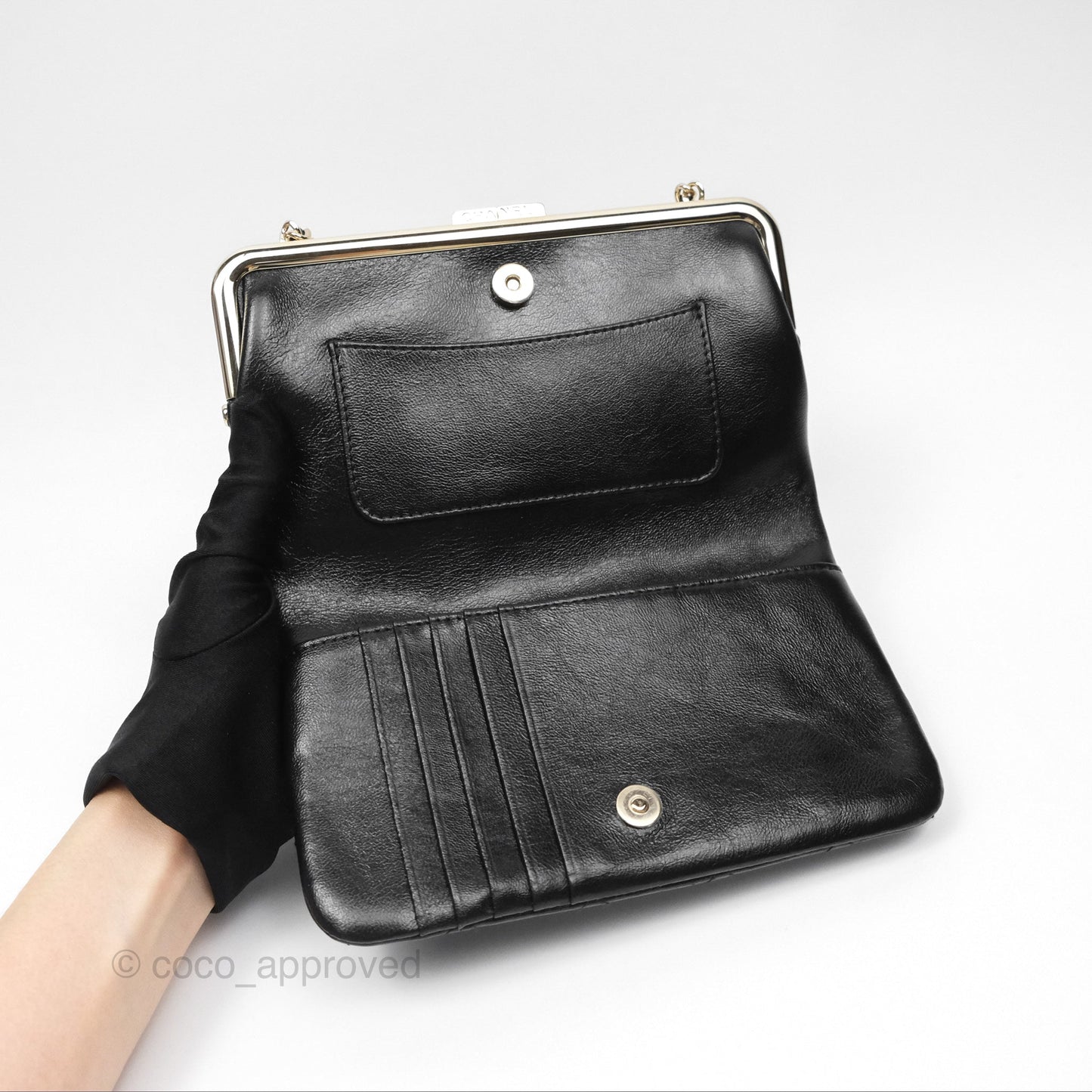Chanel Clutch on Chain Black Calfskin Gold Hardware